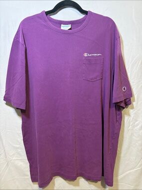 Vintage Champion Purple Short Sleeve Pocket Tee